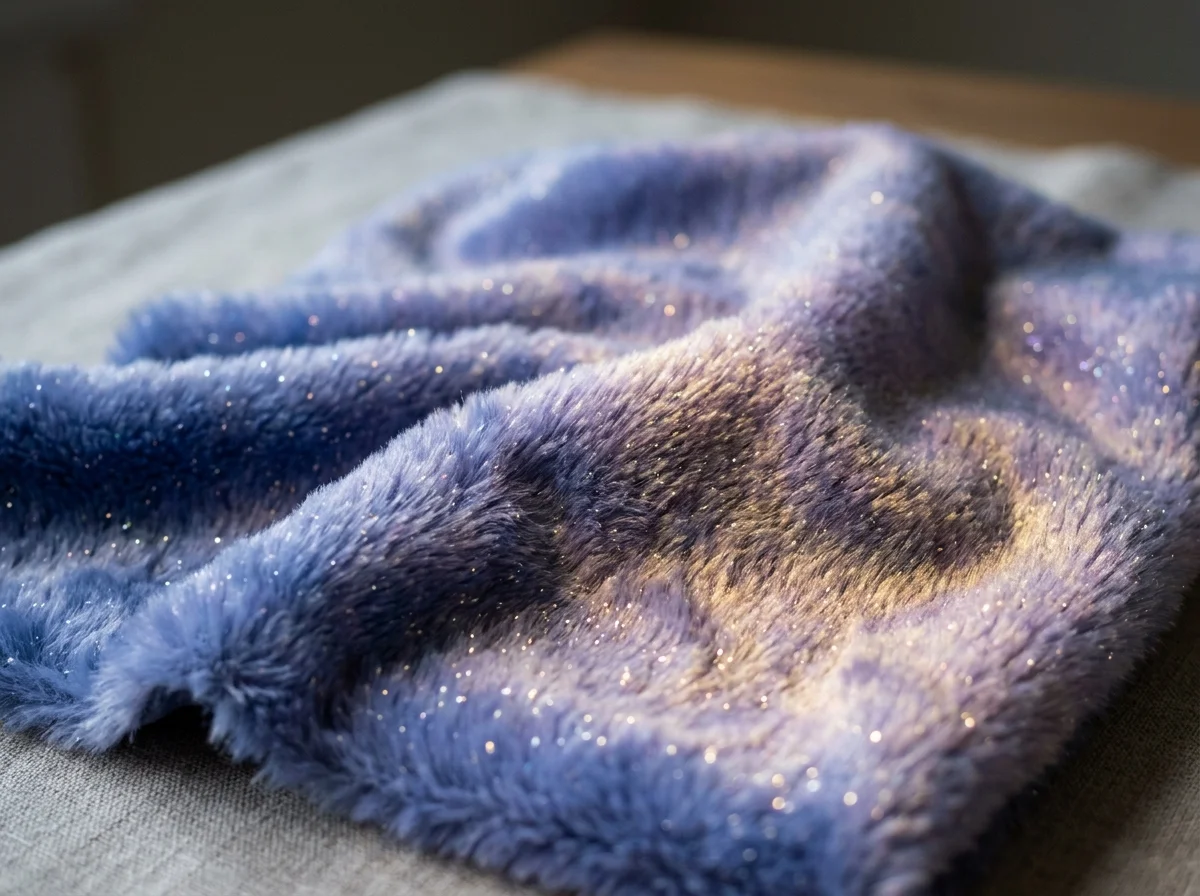 Firefly Shimmer Fleece fabric swatch