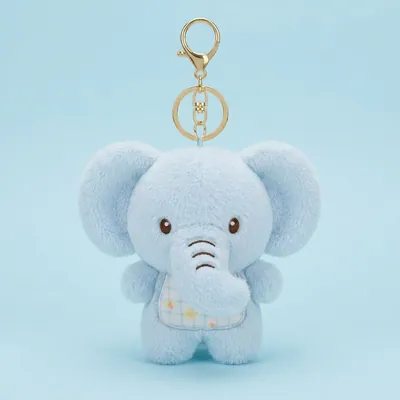 Beanbag Elephant Plush Keychain