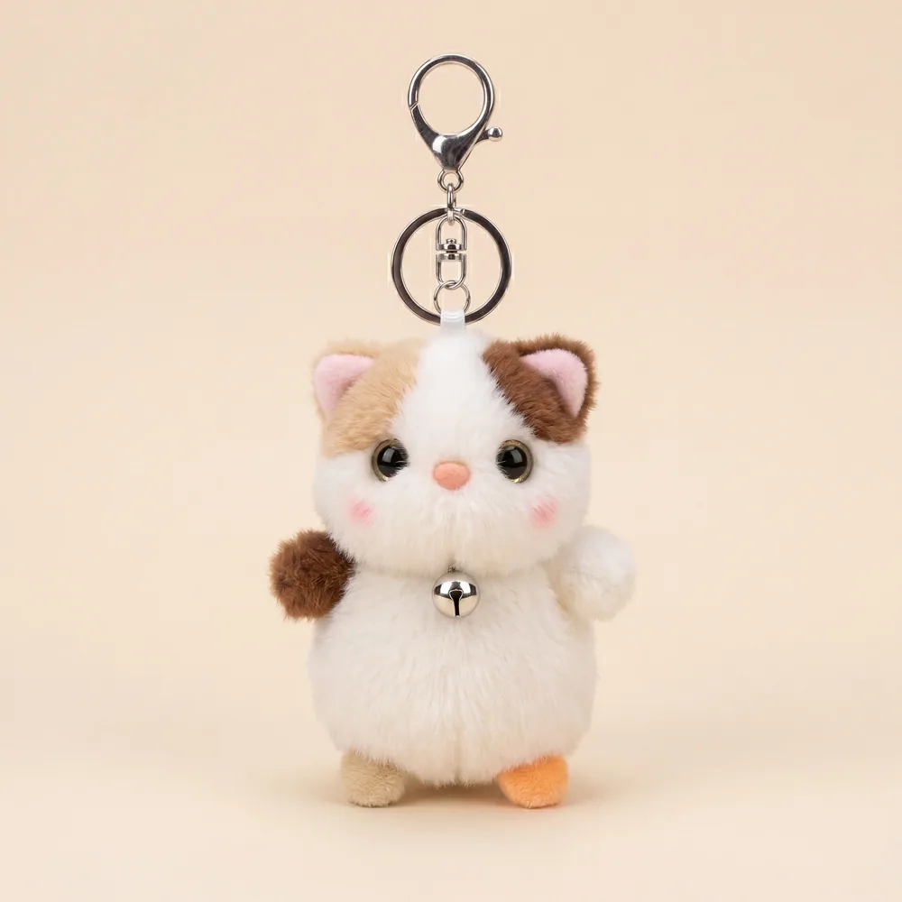 Calico Cat Plush Keychain