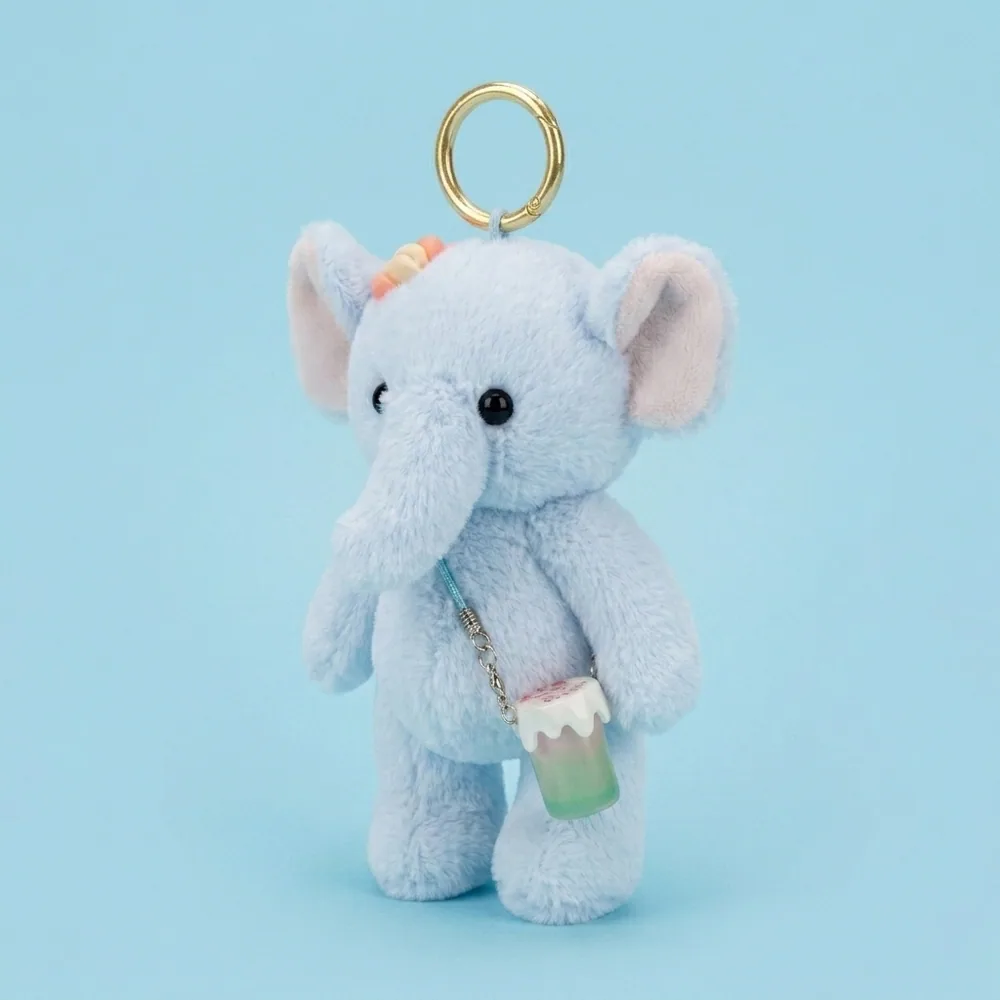 Pastel Elephant Plush Keychain thumbnail 2
