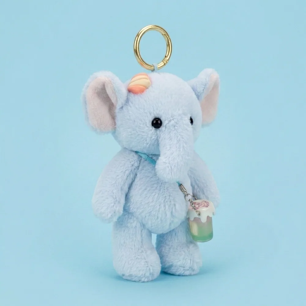 Pastel Elephant Plush Keychain thumbnail 3