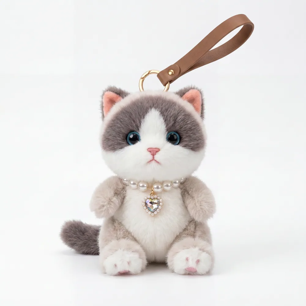 Ragdoll Cat Plush Keychain