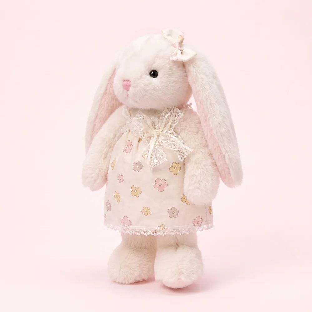 Soft Lop-Eared Rabbit in Floral Dress thumbnail 2
