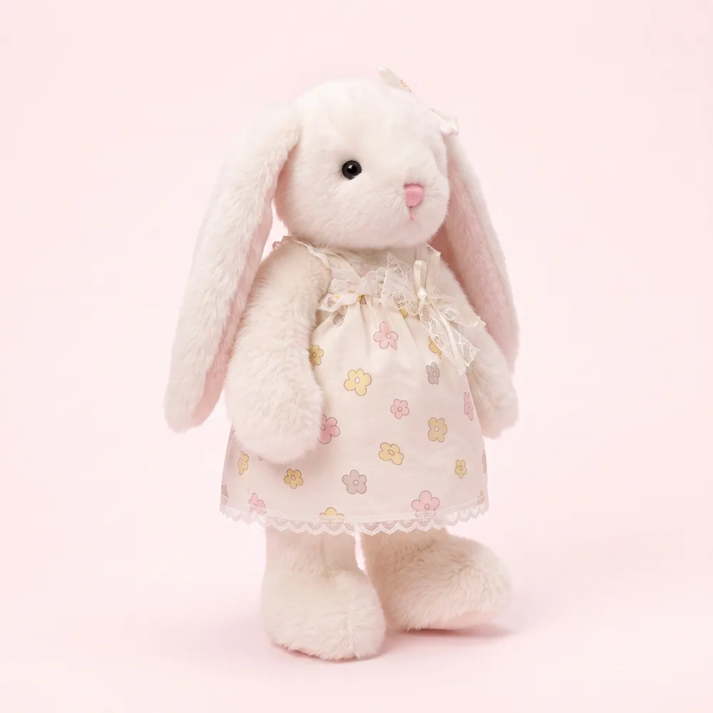 Soft Lop-Eared Rabbit in Floral Dress thumbnail 3