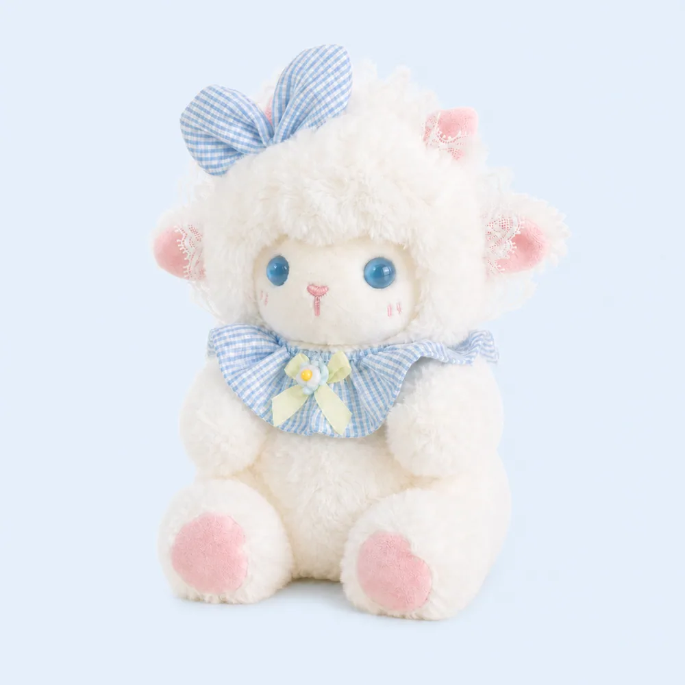 Sweet Lamb Plush with Gingham Bow thumbnail 2