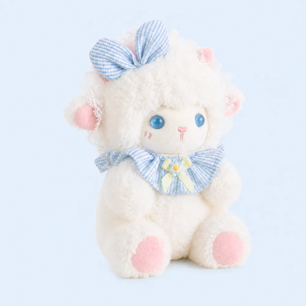 Sweet Lamb Plush with Gingham Bow thumbnail 3