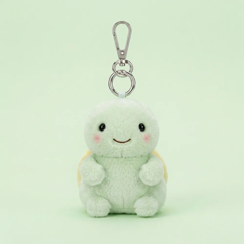 Bell Turtle Plush Keychain